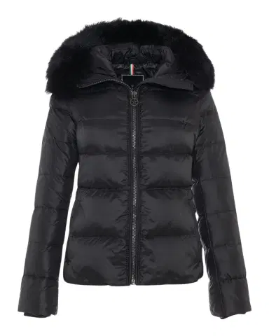 Gorski Short Down Apres-Ski Jacket with Detachable Toscana Lamb Hood Trim | Thumbnail 1 Gorski Short Down Apres-Ski Jacket with Detachable Toscana Lamb Hood Trim | Thumbnail 1