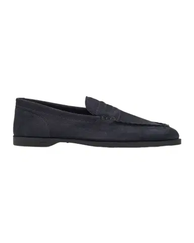 John Lobb Men's Pace Nubuck Leather Penny Loafers | Thumbnail 1 John Lobb Men's Pace Nubuck Leather Penny Loafers | Thumbnail 1