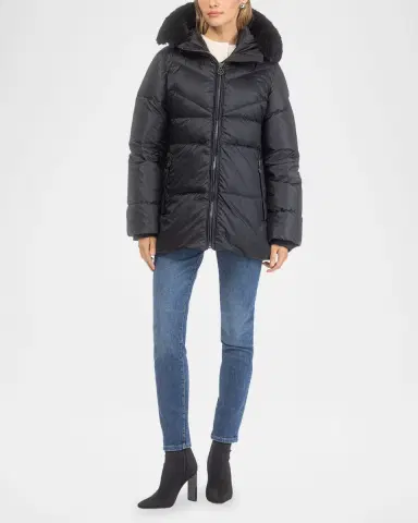 Gorski Apres-Ski Jacket With Detachable Toscana Lamb Shearling Hood Trim | Thumbnail 2 Gorski Apres-Ski Jacket With Detachable Toscana Lamb Shearling Hood Trim | Thumbnail 2
