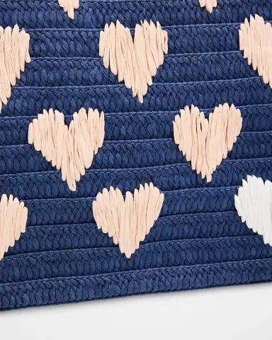 BTB Los Angeles Embroidered Heart Beach Tote Bag | Thumbnail 5 BTB Los Angeles Embroidered Heart Beach Tote Bag | Thumbnail 5