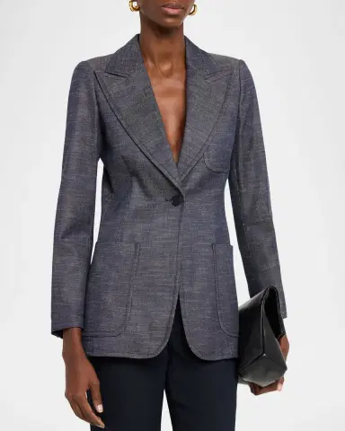 Joseph Cassini Single-Button Denim Jacket | Thumbnail 3 Joseph Cassini Single-Button Denim Jacket | Thumbnail 3