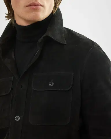 Ralph Lauren Purple Label Men's Suede Overshirt | Thumbnail 6 Ralph Lauren Purple Label Men's Suede Overshirt | Thumbnail 6