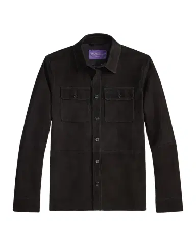 Ralph Lauren Purple Label Men's Suede Overshirt | Thumbnail 1 Ralph Lauren Purple Label Men's Suede Overshirt | Thumbnail 1