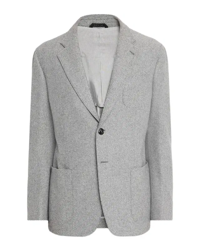 Men 's Birdseye Cashmere Single-Breasted Blazer Men 's Birdseye Cashmere Single-Breasted Blazer
