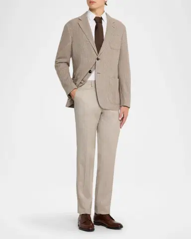 Giorgio Armani Men's Herringbone Cashmere and Wool Sport Coat | Thumbnail 2 Giorgio Armani Men's Herringbone Cashmere and Wool Sport Coat | Thumbnail 2