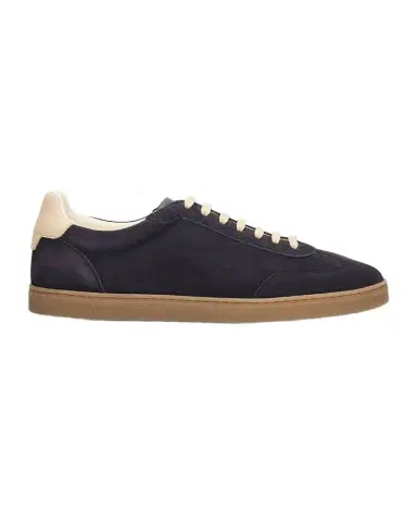 Brunello Cucinelli Men's Suede T-Toe Low-Top Sneakers | Thumbnail 1 Brunello Cucinelli Men's Suede T-Toe Low-Top Sneakers | Thumbnail 1