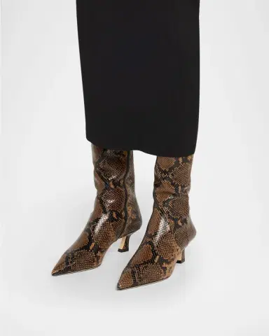 Stuart Weitzman 50mm Vinnie Snake-Printed Leather Knee-High Boots | Thumbnail 2 Stuart Weitzman 50mm Vinnie Snake-Printed Leather Knee-High Boots | Thumbnail 2