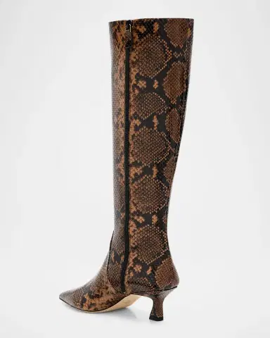 Stuart Weitzman 50mm Vinnie Snake-Printed Leather Knee-High Boots | Thumbnail 4 Stuart Weitzman 50mm Vinnie Snake-Printed Leather Knee-High Boots | Thumbnail 4
