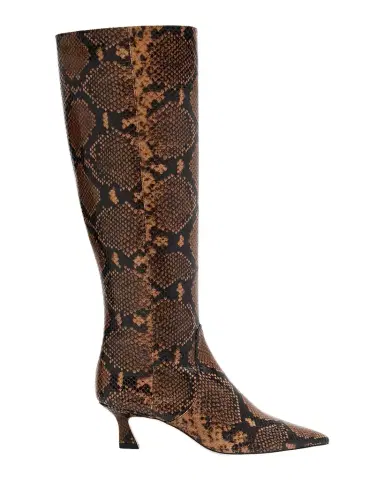 Stuart Weitzman 50mm Vinnie Snake-Printed Leather Knee-High Boots | Thumbnail 1 Stuart Weitzman 50mm Vinnie Snake-Printed Leather Knee-High Boots | Thumbnail 1