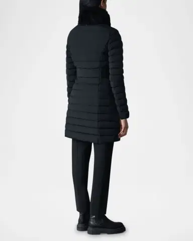 Mackage Lyris Quilted Down Coat with Detachable Shearling Trim | Thumbnail 3 Mackage Lyris Quilted Down Coat with Detachable Shearling Trim | Thumbnail 3