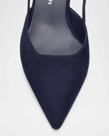 Stuart Weitzman Vinnie Suede Kitten Slingback Pumps | Thumbnail 5 Stuart Weitzman Vinnie Suede Kitten Slingback Pumps | Thumbnail 5