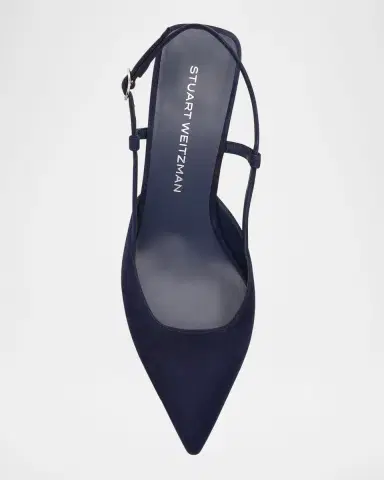 Stuart Weitzman Vinnie Suede Kitten Slingback Pumps | Thumbnail 6 Stuart Weitzman Vinnie Suede Kitten Slingback Pumps | Thumbnail 6