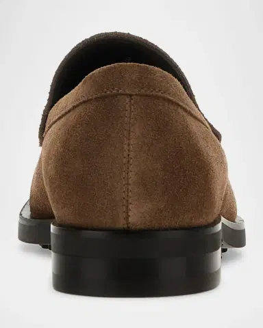 Tod 's Men's Suede Rubber-Sole Penny Loafers | Thumbnail 4 Tod 's Men's Suede Rubber-Sole Penny Loafers | Thumbnail 4