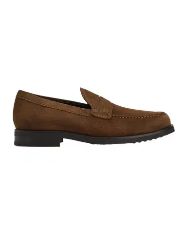 Tod 's Men's Suede Rubber-Sole Penny Loafers | Thumbnail 1 Tod 's Men's Suede Rubber-Sole Penny Loafers | Thumbnail 1