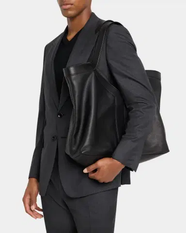 Saint Laurent Men's Giant Y Grainy Leather Tote Bag | Thumbnail 2 Saint Laurent Men's Giant Y Grainy Leather Tote Bag | Thumbnail 2