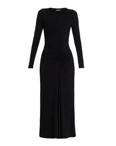 Simkhai Ferrera Ruched Long-Sleeve Midi Dress | Thumbnail 1 Simkhai Ferrera Ruched Long-Sleeve Midi Dress | Thumbnail 1