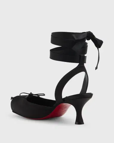 Christian Louboutin 55mm Cassia Lace-Up Satin Ballet Pumps | Thumbnail 2 Christian Louboutin 55mm Cassia Lace-Up Satin Ballet Pumps | Thumbnail 2