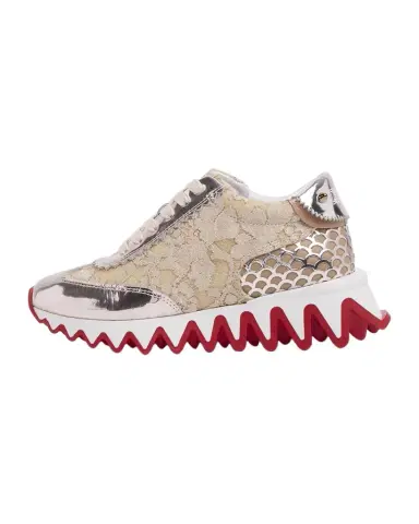 Christian Louboutin Girl's Mini Shark Mixed Media Sneakers, Toddler/Kid | Thumbnail 1 Christian Louboutin Girl's Mini Shark Mixed Media Sneakers, Toddler/Kid | Thumbnail 1