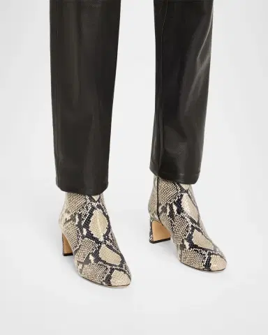 Stuart Weitzman Babette Snake-Printed Leather Booties | Thumbnail 2 Stuart Weitzman Babette Snake-Printed Leather Booties | Thumbnail 2