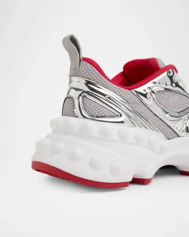 Christian Louboutin Men's So Flo Mesh & Metallic Leather Runner Sneakers | Thumbnail 5 Christian Louboutin Men's So Flo Mesh & Metallic Leather Runner Sneakers | Thumbnail 5