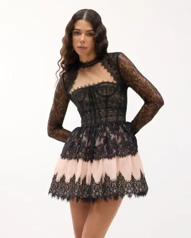 Bronx and Banco Daphne Illusion Corset Lace Mini Dress | Thumbnail 5 Bronx and Banco Daphne Illusion Corset Lace Mini Dress | Thumbnail 5