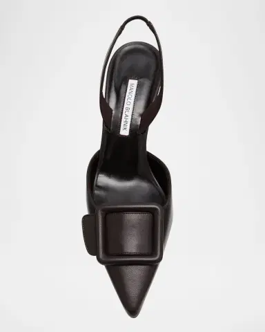 Manolo Blahnik Maysli Leather Buckle Halter Pumps | Thumbnail 6 Manolo Blahnik Maysli Leather Buckle Halter Pumps | Thumbnail 6