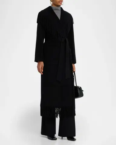 Simkhai Carrie Belted Fringe Robe Coat | Thumbnail 4 Simkhai Carrie Belted Fringe Robe Coat | Thumbnail 4