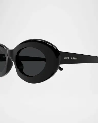 Saint Laurent 52mm Acetate Oval Sunglasses | Thumbnail 3 Saint Laurent 52mm Acetate Oval Sunglasses | Thumbnail 3