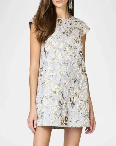 Sachin & Babi Galina Metallic Floral Jacquard Mini Shift Dress | Thumbnail 2 Sachin & Babi Galina Metallic Floral Jacquard Mini Shift Dress | Thumbnail 2