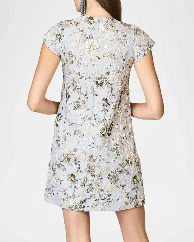 Sachin & Babi Galina Metallic Floral Jacquard Mini Shift Dress | Thumbnail 3 Sachin & Babi Galina Metallic Floral Jacquard Mini Shift Dress | Thumbnail 3