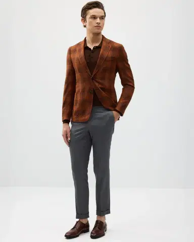 Isaia Men 's Wool Twill Side-Tab Trousers | Thumbnail 4 Isaia Men 's Wool Twill Side-Tab Trousers | Thumbnail 4