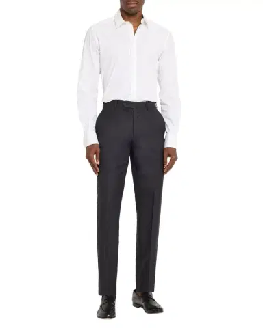 Isaia Men 's Wool Twill Side-Tab Trousers | Thumbnail 1 Isaia Men 's Wool Twill Side-Tab Trousers | Thumbnail 1