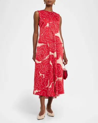 LOVEBIRDS Bennet Sleeveless Floral Flared Midi Dress | Thumbnail 2 LOVEBIRDS Bennet Sleeveless Floral Flared Midi Dress | Thumbnail 2