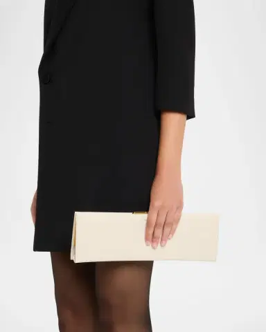 Saint Laurent Midnight Large Pochette Clutch Bag in Leather | Thumbnail 2 Saint Laurent Midnight Large Pochette Clutch Bag in Leather | Thumbnail 2