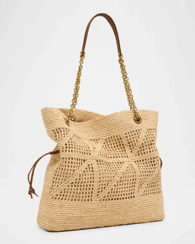 Saint Laurent Jamie YSL Shopper Tote Bag in Woven Raffia | Thumbnail 3 Saint Laurent Jamie YSL Shopper Tote Bag in Woven Raffia | Thumbnail 3