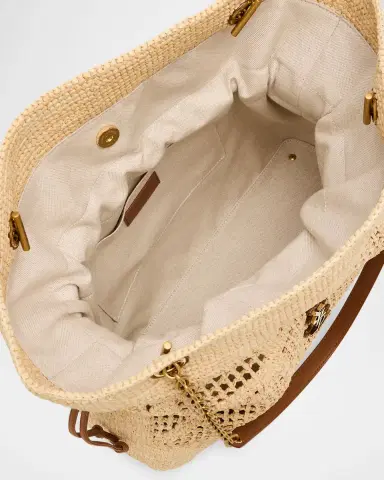 Saint Laurent Jamie YSL Shopper Tote Bag in Woven Raffia | Thumbnail 4 Saint Laurent Jamie YSL Shopper Tote Bag in Woven Raffia | Thumbnail 4