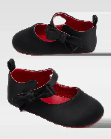 Christian Louboutin Girl's Lou Babe Satin Bow Ballet Flats, Baby | Thumbnail 2 Christian Louboutin Girl's Lou Babe Satin Bow Ballet Flats, Baby | Thumbnail 2