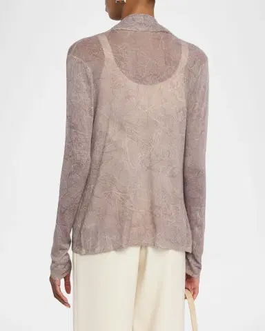 TSE Cashmere Cashmere Abstract-Print Open Cardigan | Thumbnail 2 TSE Cashmere Cashmere Abstract-Print Open Cardigan | Thumbnail 2