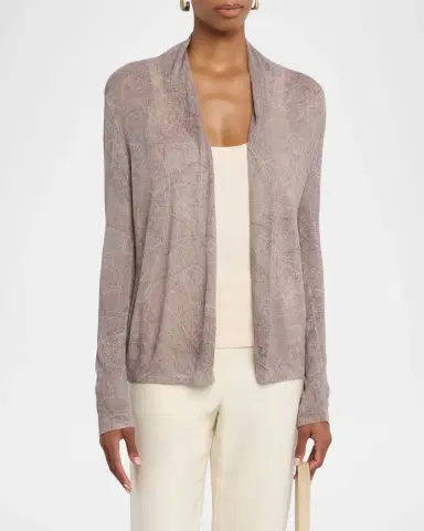 TSE Cashmere Cashmere Abstract-Print Open Cardigan | Thumbnail 3 TSE Cashmere Cashmere Abstract-Print Open Cardigan | Thumbnail 3