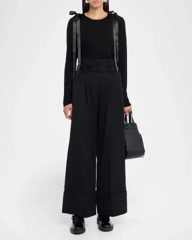 Simone Rocha Ribbon Bow Long-Sleeve T-Shirt | Thumbnail 2 Simone Rocha Ribbon Bow Long-Sleeve T-Shirt | Thumbnail 2