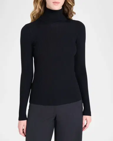 TWP Rib-Knit Wool Turtleneck Sweater | Thumbnail 4 TWP Rib-Knit Wool Turtleneck Sweater | Thumbnail 4