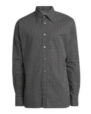 TOM FORD Men's Geometric Cotton Voile Sport Shirt | Thumbnail 1 TOM FORD Men's Geometric Cotton Voile Sport Shirt | Thumbnail 1
