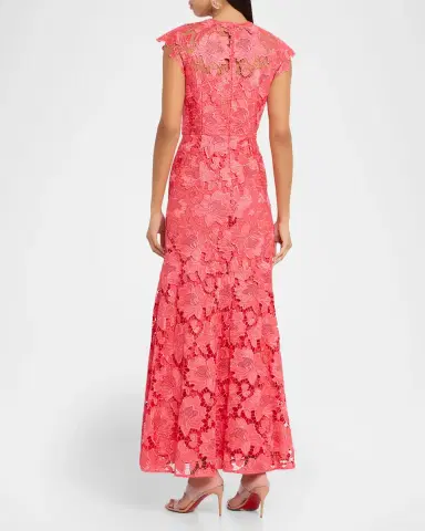 Shoshanna Raven Sleeveless Floral Lace Gown | Thumbnail 3 Shoshanna Raven Sleeveless Floral Lace Gown | Thumbnail 3