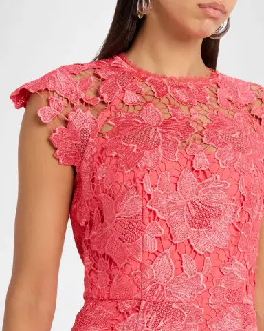 Shoshanna Raven Sleeveless Floral Lace Gown | Thumbnail 5 Shoshanna Raven Sleeveless Floral Lace Gown | Thumbnail 5