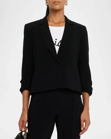 Cinq a Sept Khloe Petite Cropped 3/4-Sleeve Blazer | Thumbnail 4 Cinq a Sept Khloe Petite Cropped 3/4-Sleeve Blazer | Thumbnail 4