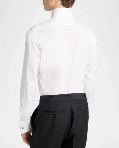 TOM FORD Men's Cocktail Voile Slim-Fit Dress Shirt | Thumbnail 3 TOM FORD Men's Cocktail Voile Slim-Fit Dress Shirt | Thumbnail 3