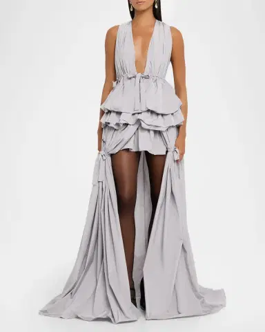 Aknvas Alexandrina Tiered High-Low Gown | Thumbnail 2 Aknvas Alexandrina Tiered High-Low Gown | Thumbnail 2