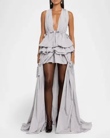 Aknvas Alexandrina Tiered High-Low Gown | Thumbnail 4 Aknvas Alexandrina Tiered High-Low Gown | Thumbnail 4
