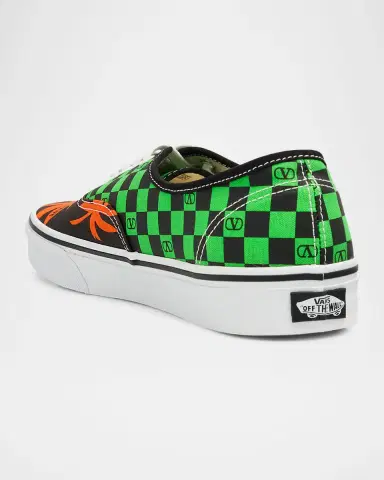 Valentino Garavani x Vans Men's Tess St VLogo Tropical Canvas Low-Top Sneakers | Thumbnail 4 Valentino Garavani x Vans Men's Tess St VLogo Tropical Canvas Low-Top Sneakers | Thumbnail 4