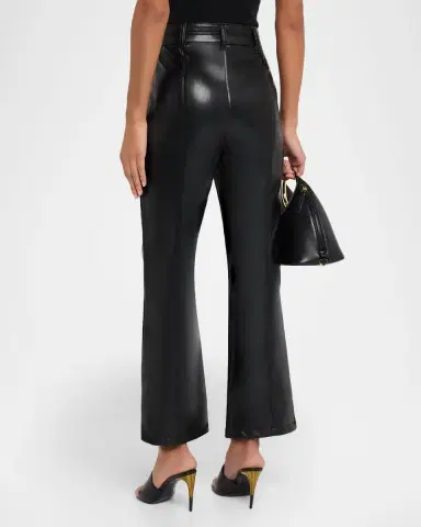 Cinq à Sept Vegan Leather Kick-Flare Pants | Thumbnail 3 Cinq à Sept Vegan Leather Kick-Flare Pants | Thumbnail 3